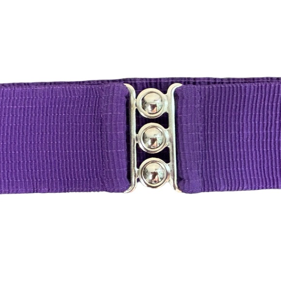 Malco Modes Women’s 80s Purple Stretch Belt Disco Era Medium - Picture 1 of 3